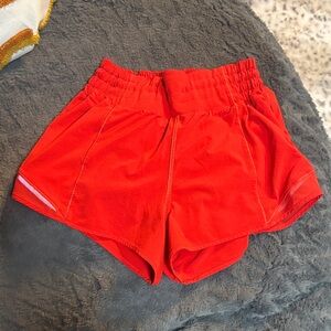 lululemon athletica Red Women's Athletic Shorts
